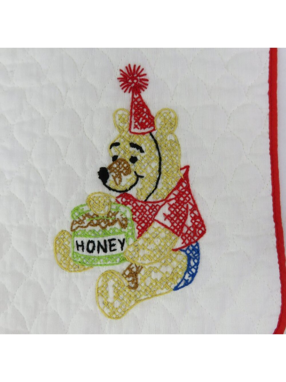 Disney Hand Embroidered Winnie the Pooh Baby Bib - Set of Two Cross Stitch Bibs - Picture 3 of 8